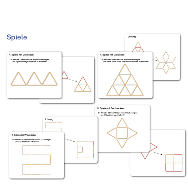 Arbeitskartei Rätsel, Spiele und Bilder mit Streichhölzern – Bild 2