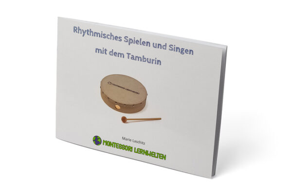 Trommel/Tamburin für musikalische Früherziehung inklusive Buch zum Spielen und Singen als Download – Bild 3