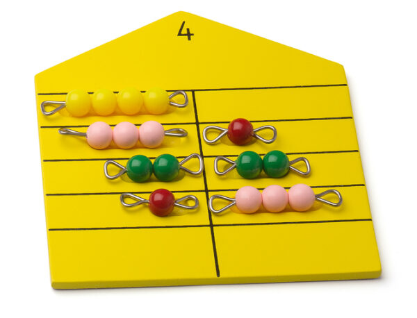 Perlenhäuser mit Perlenstäbchen - Zahlenzerlegung und Addition von 1-10 – Bild 4