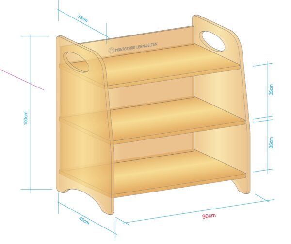 Montessori-Regal aus Holz - abwischbare Premiumqualität – Bild 7