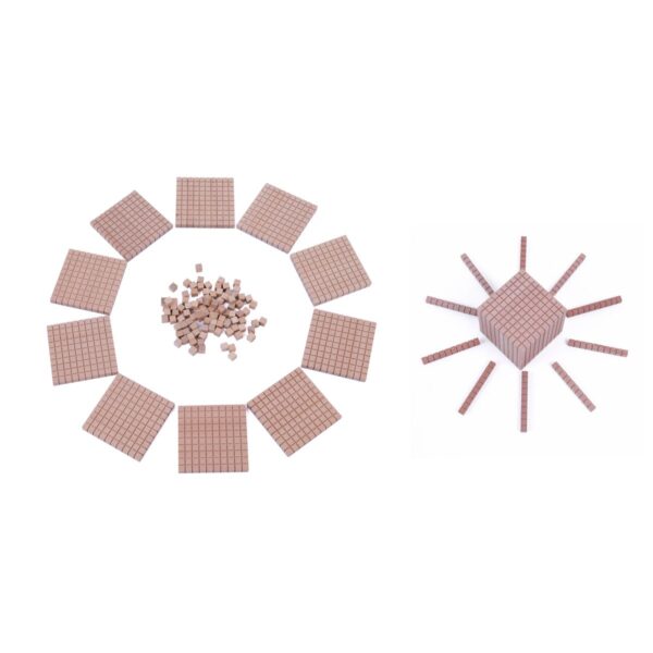 Mathematischer Würfel aus Holz, 121 Teile – Bild 3