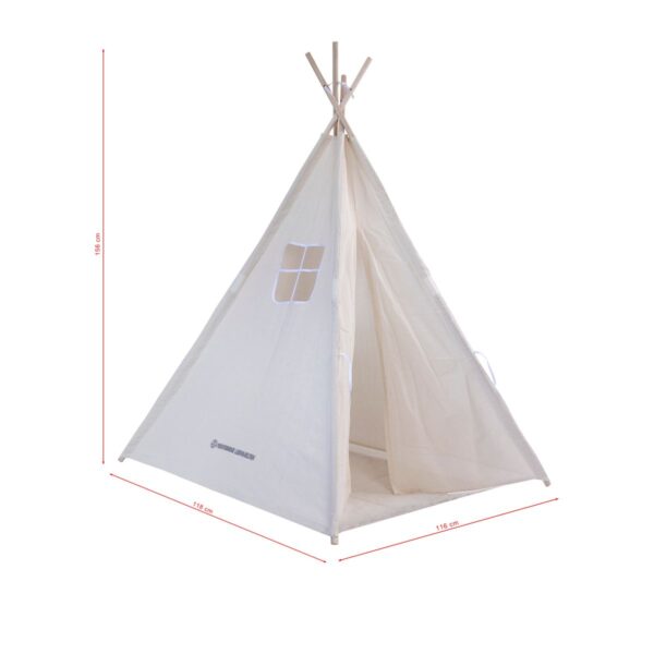 Premium Tipi Kinderzelt - Spielzelt mit gepolsterter Decke – Bild 5