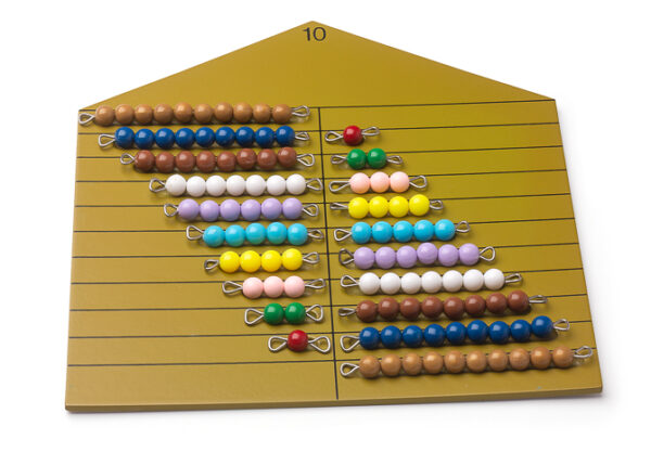 Perlenhäuser mit Perlenstäbchen - Zahlenzerlegung und Addition von 1-10 – Bild 5