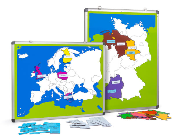 B-Ware: Magnetische Europa- und Deutschlandkarte